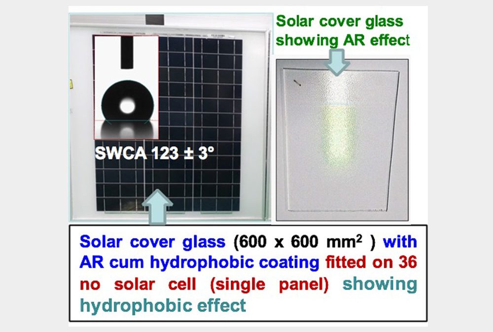 Mesoporous SiO2– based Anti-Reflective (AR) coating on solar cell cover glasses