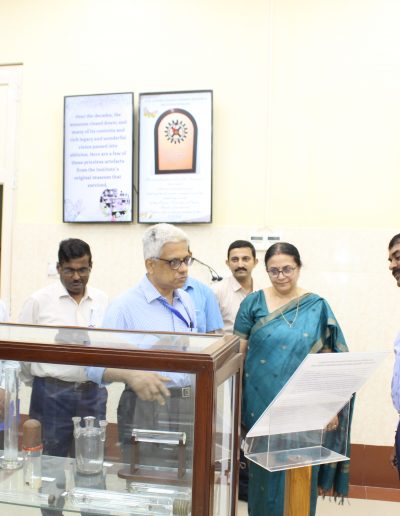 Dr. G. Satheesh Reddy, Former Secretary, Department of Defence Research & Development and Chairman, DRDO at the Museum hall on his visit to the Institute on 07 August, 2023